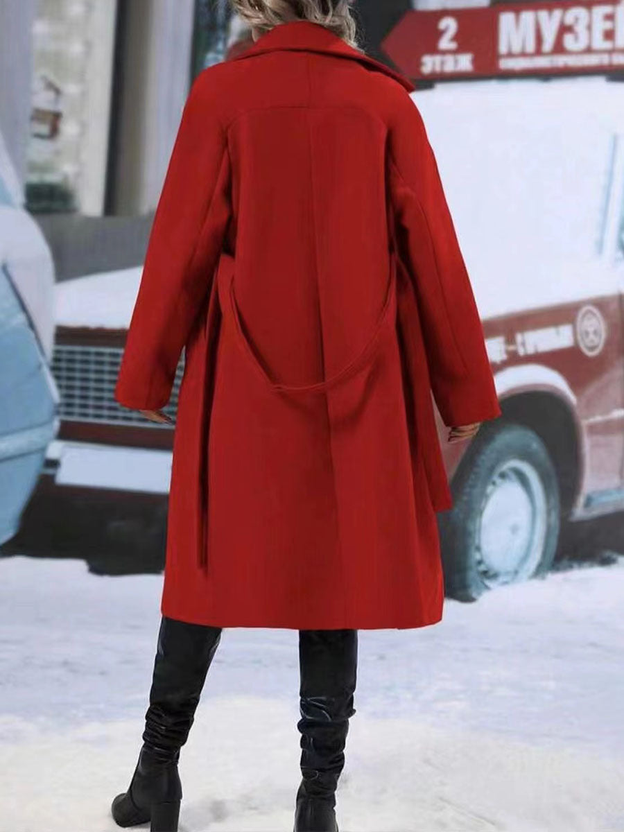 Classic Belted Wool Trench Coat