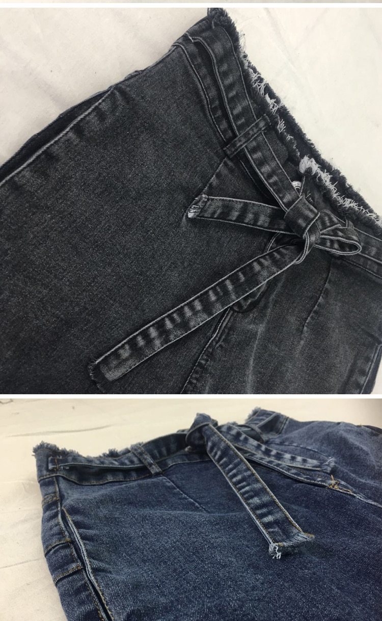 High-Waist Denim Jogger Jeans
