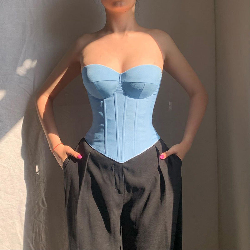 Sky Sculpt Lace-Up Corset Top