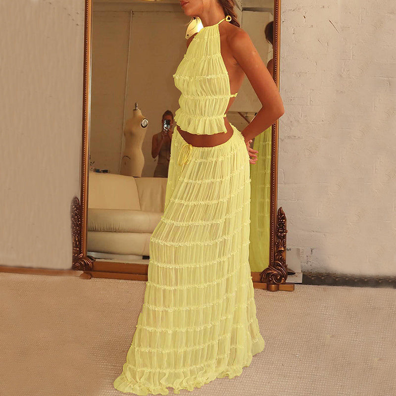 Seaside Muse Ruffle Two-Piece Set