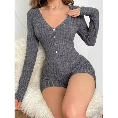 Casual Slim Knitted Jumpsuit