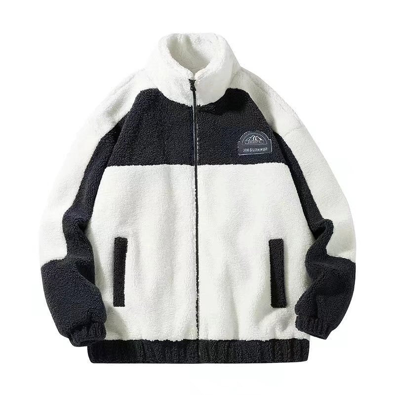 Colorblock Teddy Fleece Jacket