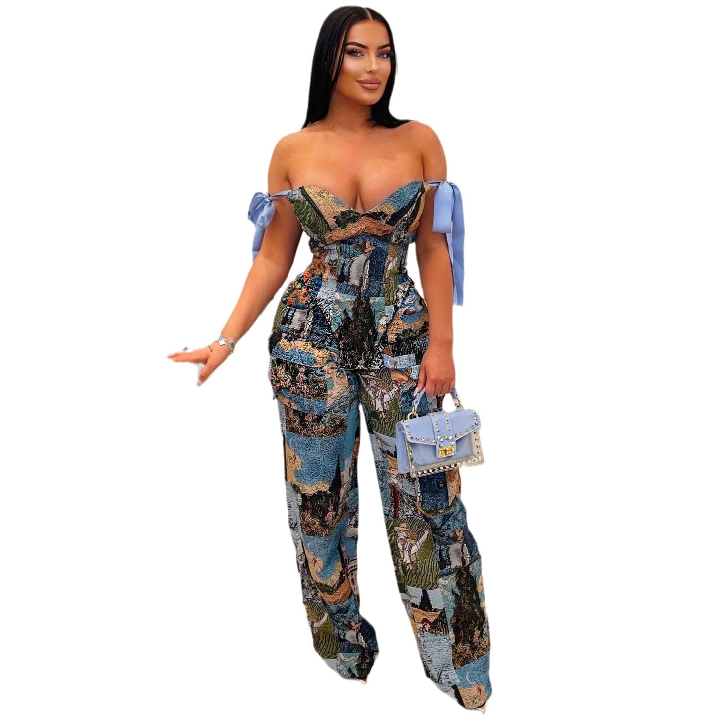 Mosaic Muse Corset Jumpsuit