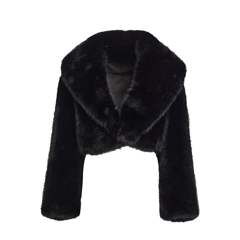 Faux Fur Cropped Jacket