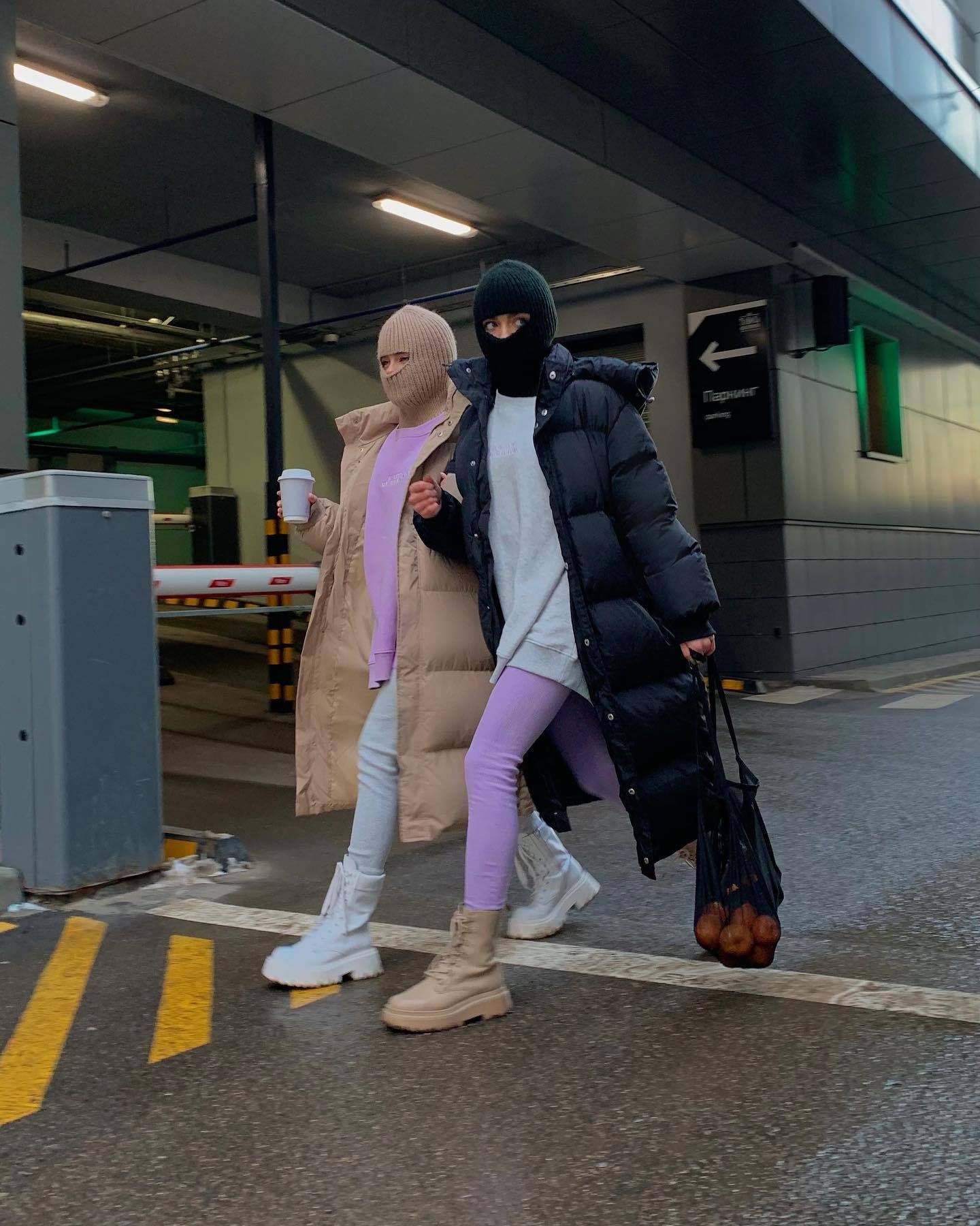 Ice Blue Longline Puffer Coat