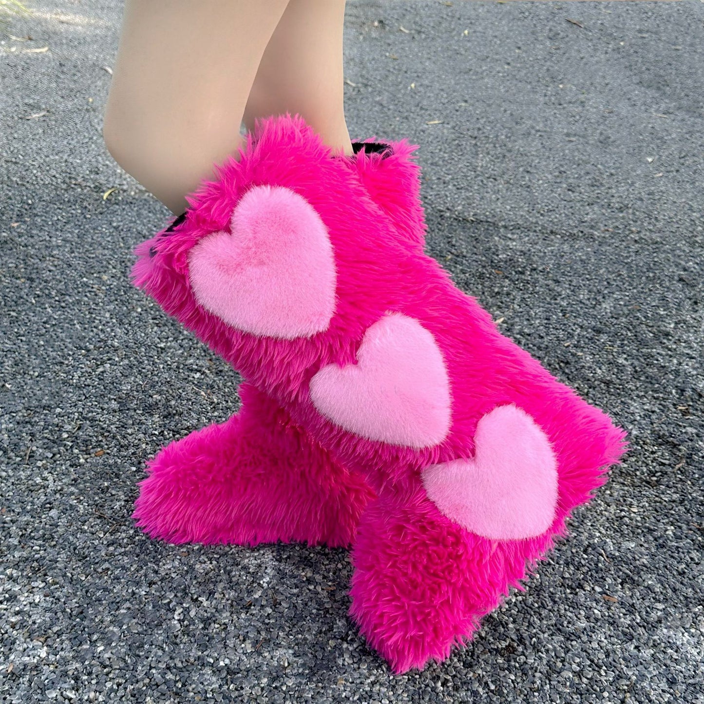 Heartbreaker Furry Valentine Boots