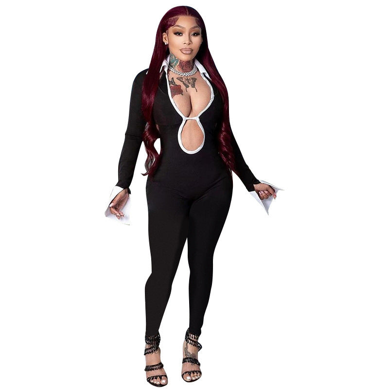 Midnight Temptation Cut-Out Jumpsuit