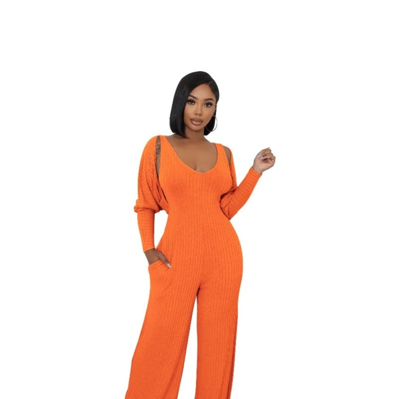 Snatched Ribbed Lounge Jumpsuit