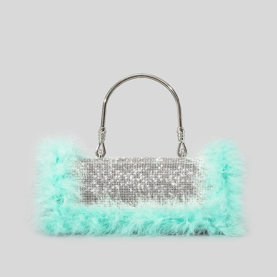 New Mink Fur With Diamond Bag