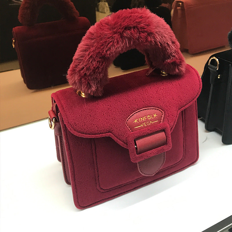 Velvet Fur Crossbody Bag