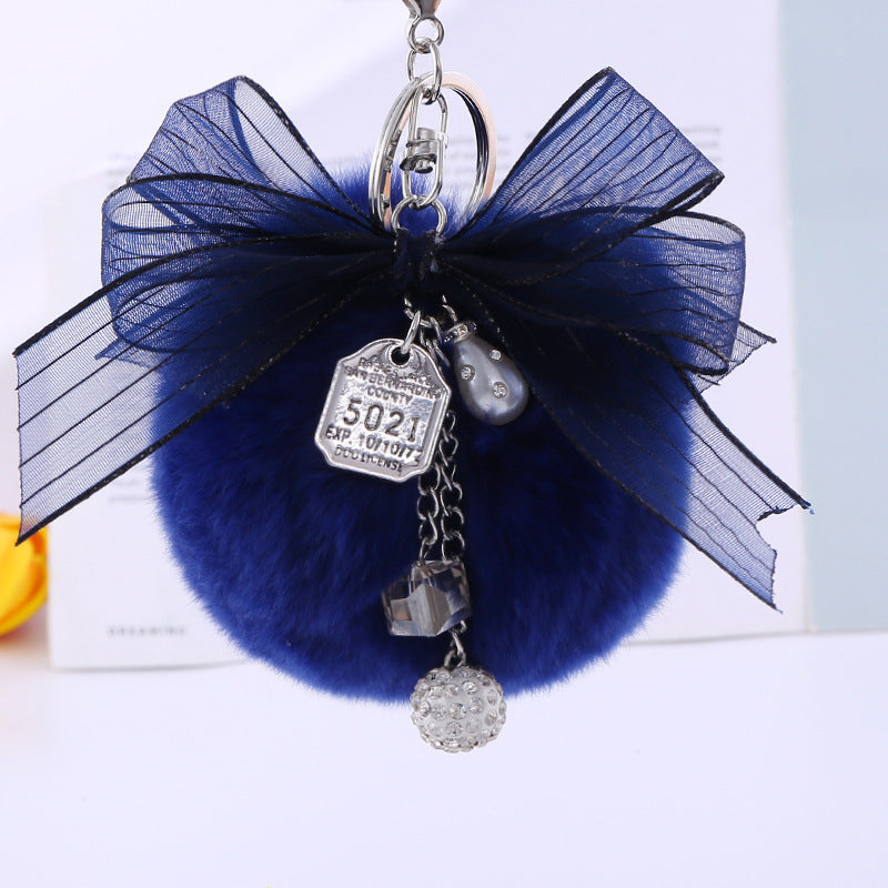 All-match bag fur ball keychain pendant