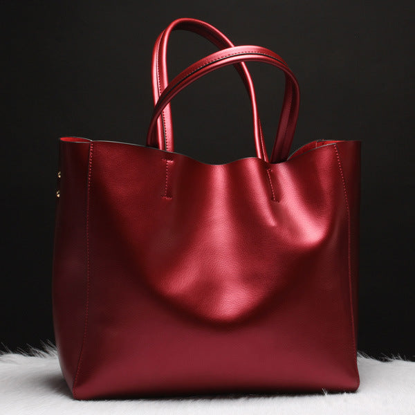 Suede tote bag