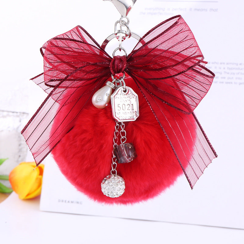 All-match bag fur ball keychain pendant