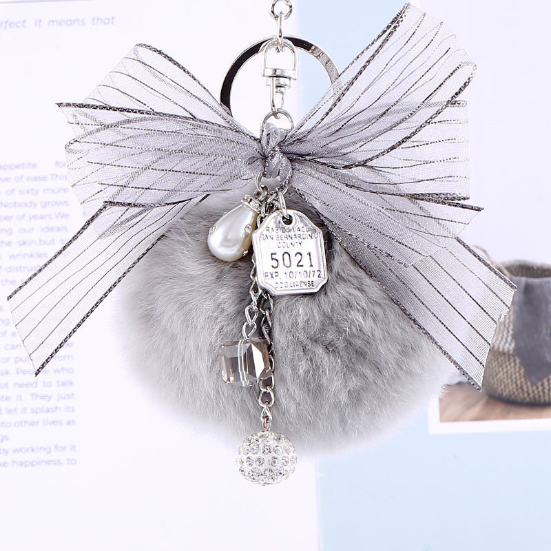 All-match bag fur ball keychain pendant