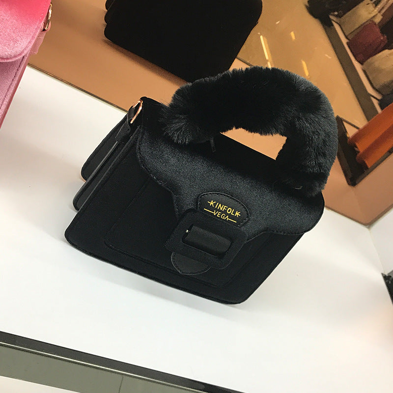 Velvet Fur Crossbody Bag