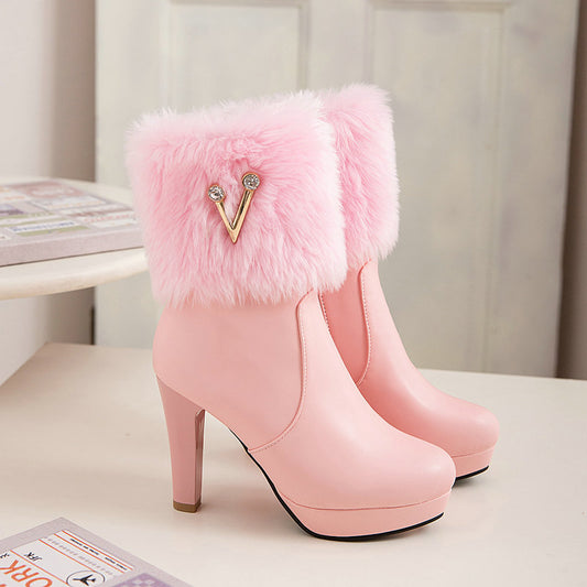 fur heels