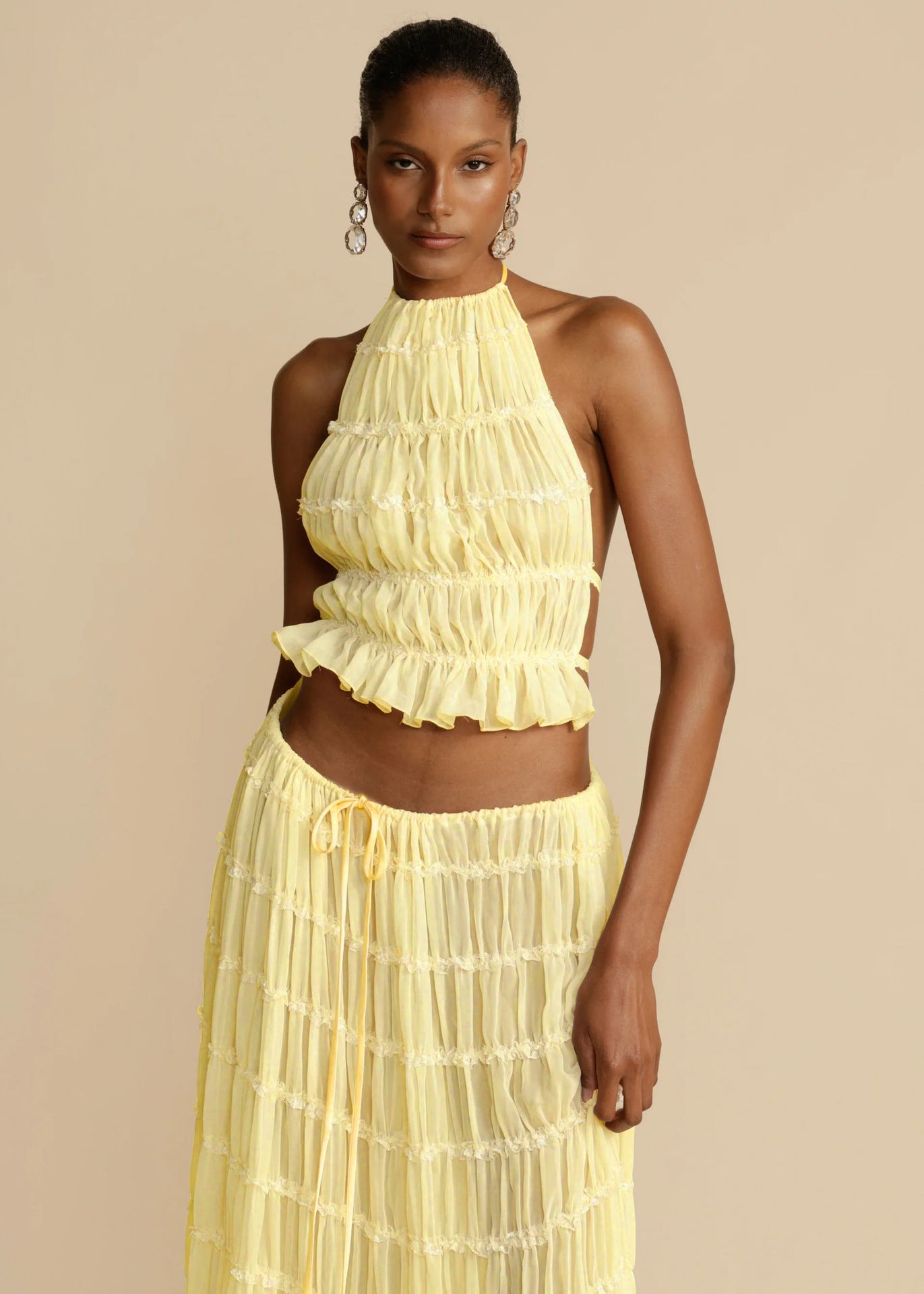 Seaside Muse Ruffle Two-Piece Set