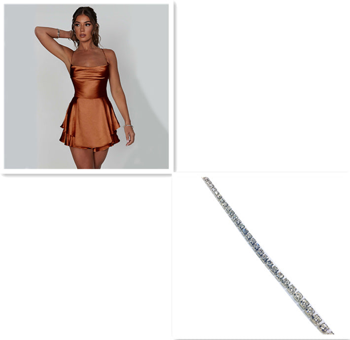 Satin Muse Cowl Mini Dress