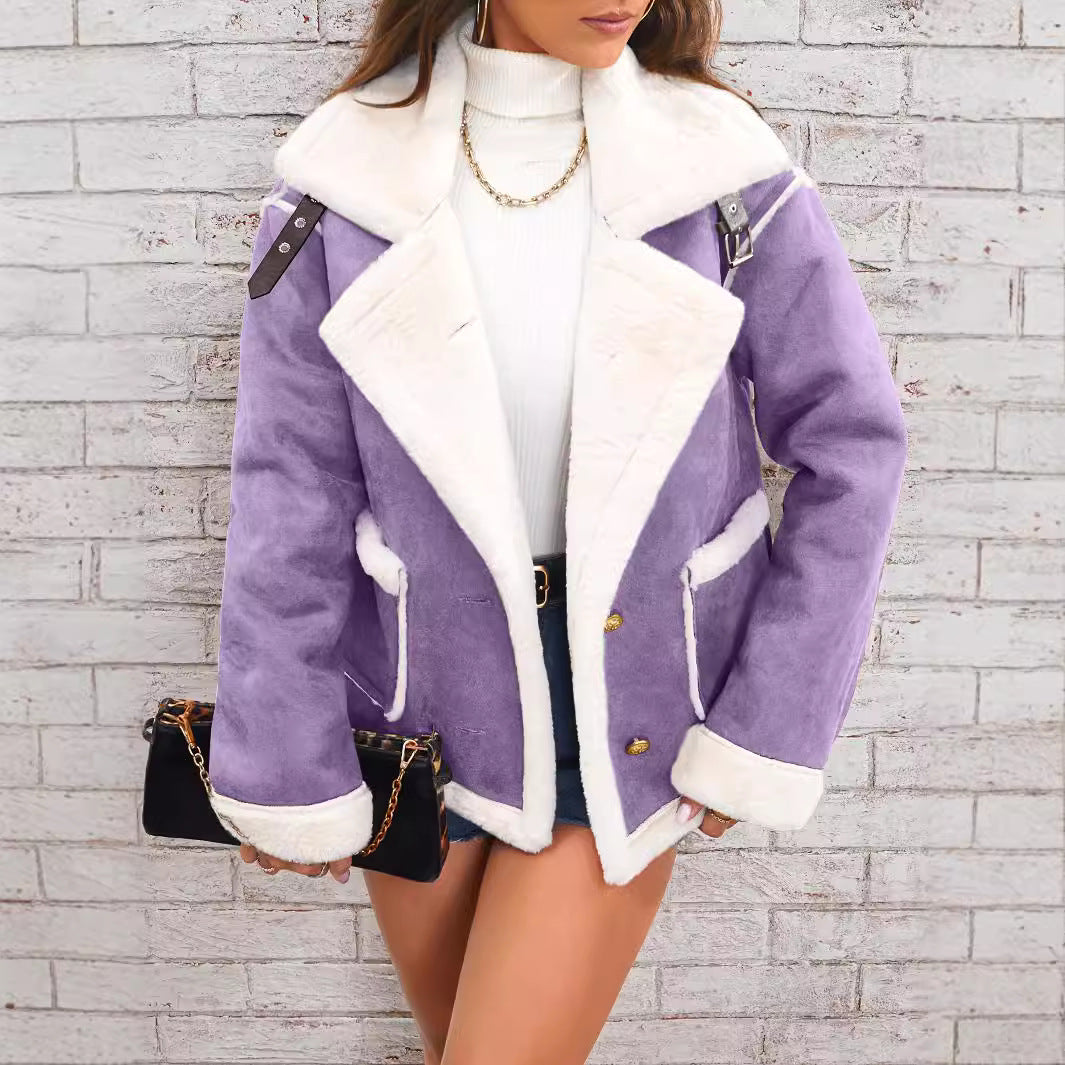 The Aspen Contrast Plush Coat