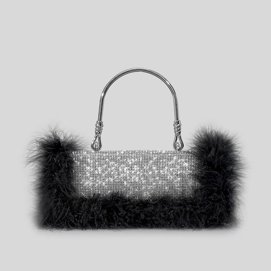 New Mink Fur With Diamond Bag