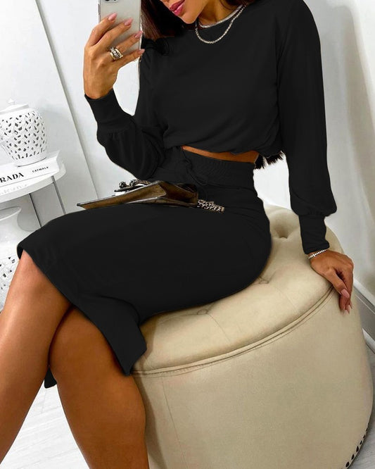 Casual Suit Skirt set