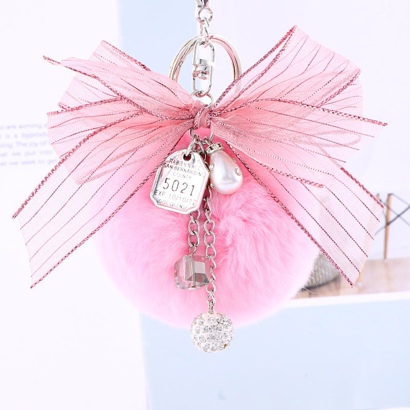 All-match bag fur ball keychain pendant