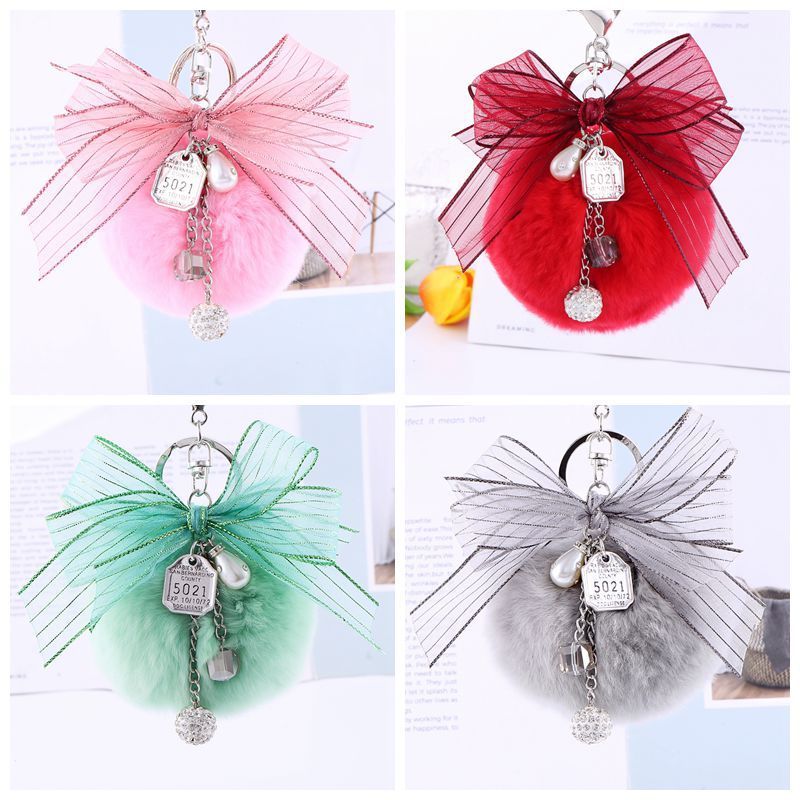 All-match bag fur ball keychain pendant