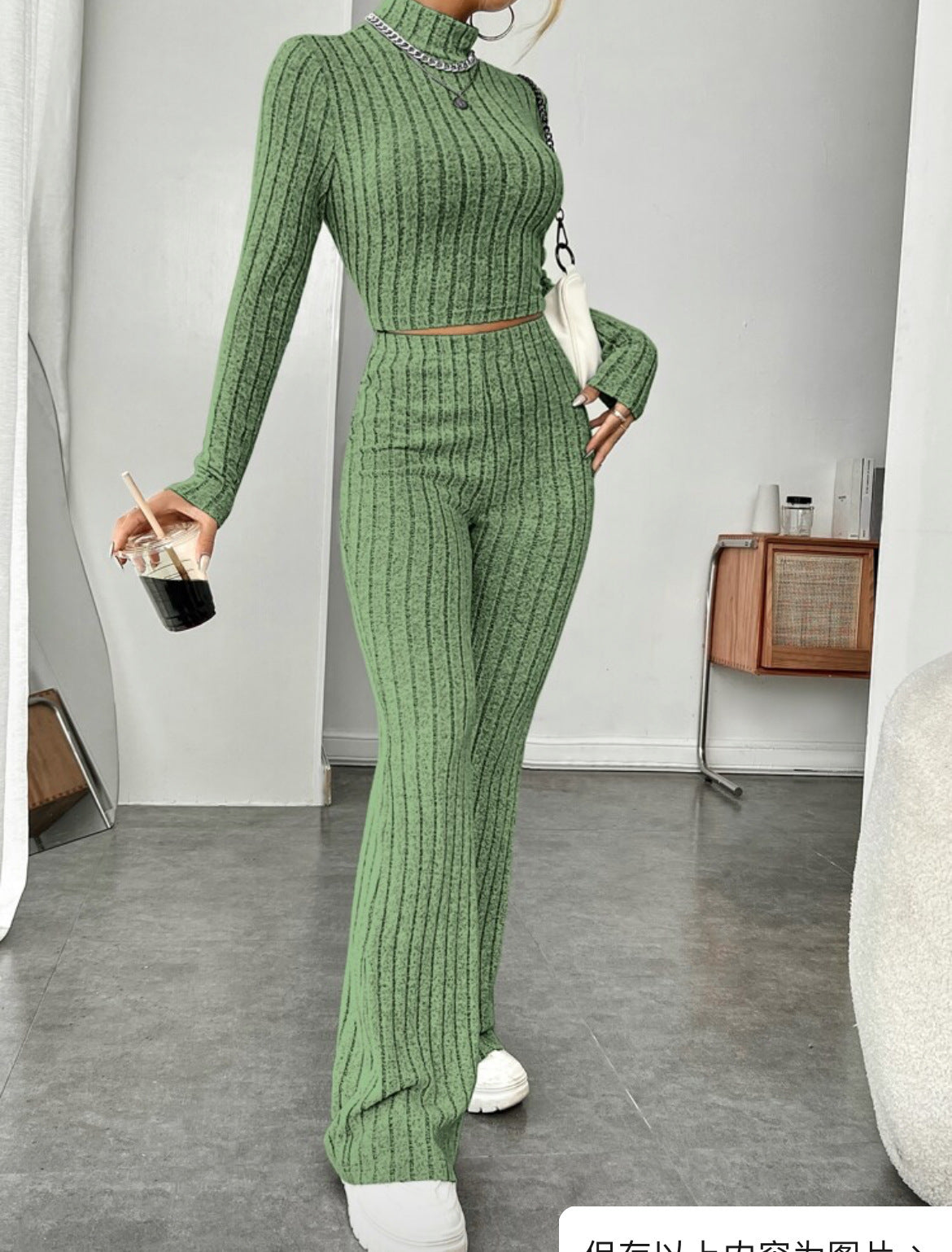 The Snatched & Cozy Ribbed Wide-Leg Set