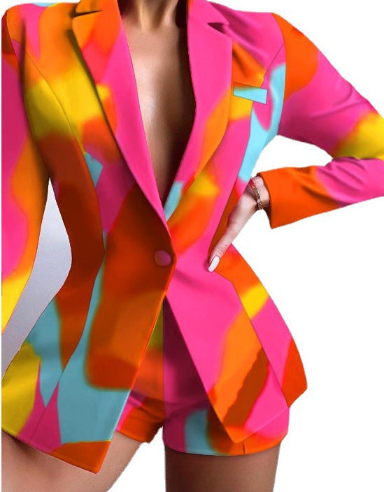 Dynasty Chain Print Blazer Dress