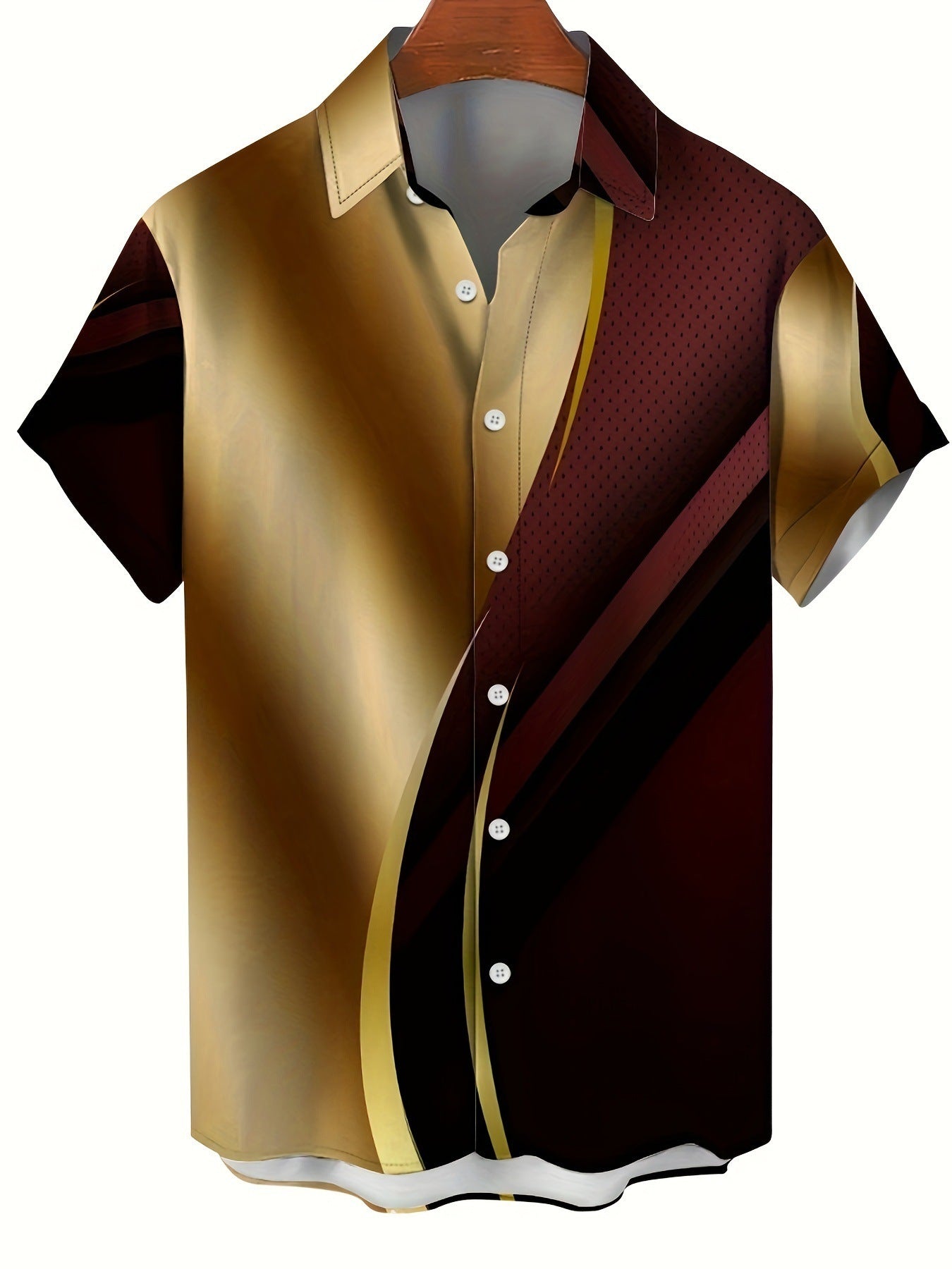 Resort Luxe Colorblock Button-Up Shirt