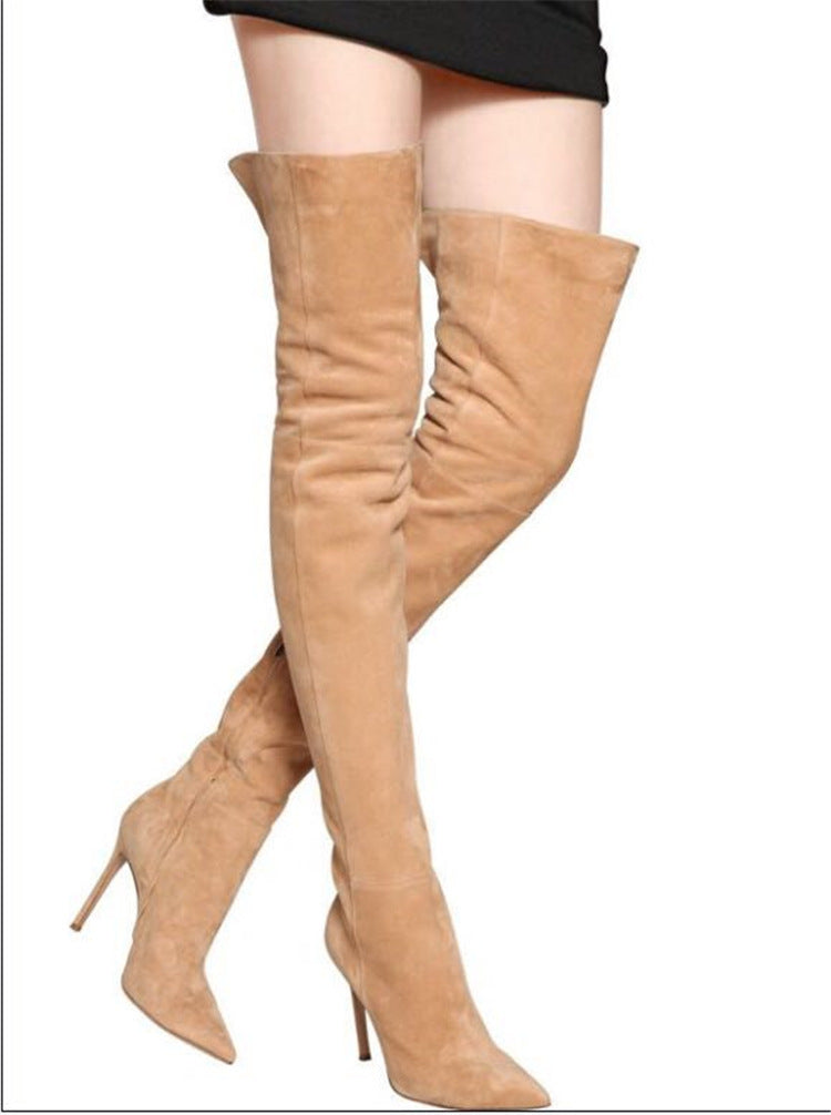 Stiletto Heel Faux Fur Martin Boots