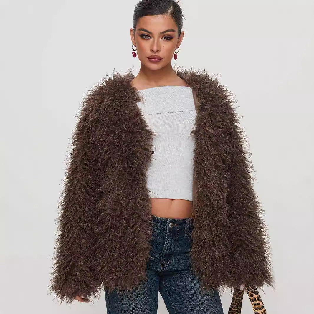 The Heiress Faux Fur Statement Jacket