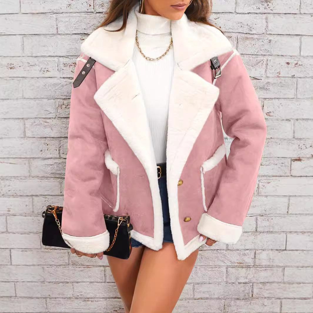 The Aspen Contrast Plush Coat