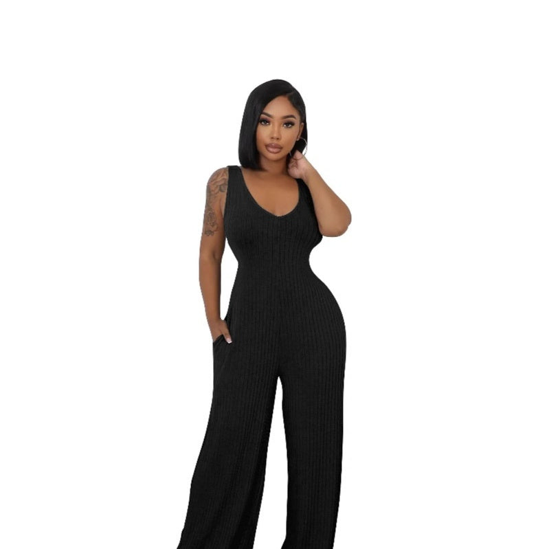 Snatched Ribbed Lounge Jumpsuit