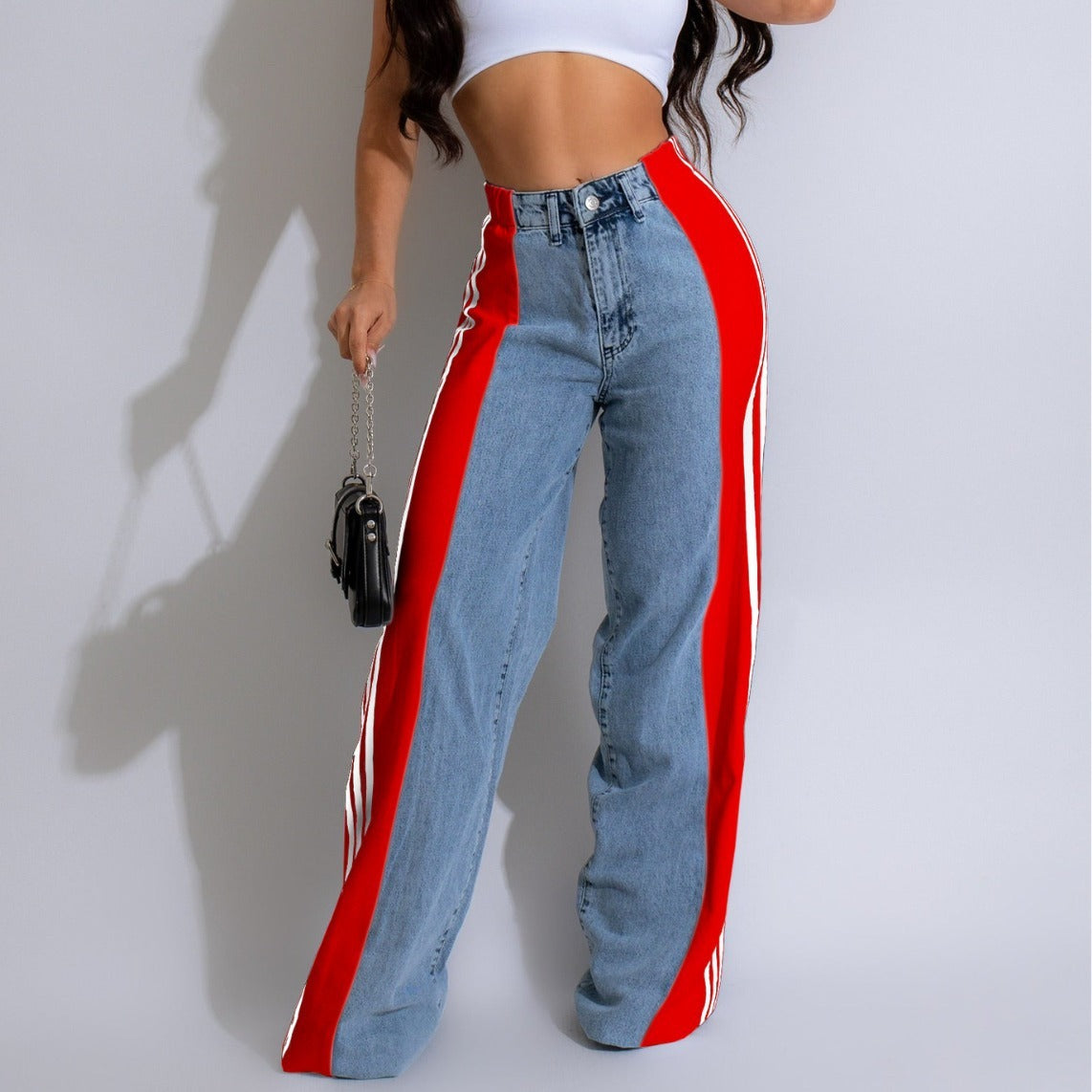 High waisted jeans