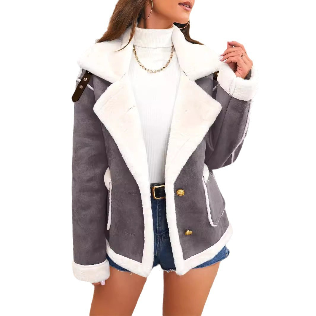 The Aspen Contrast Plush Coat