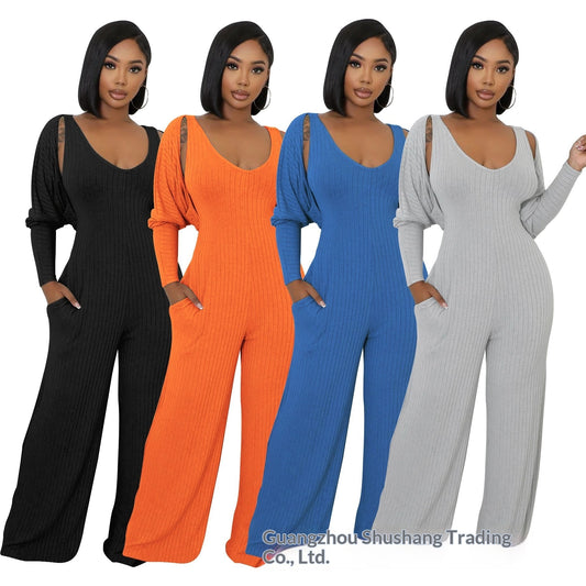 Snatched Ribbed Lounge Jumpsuit