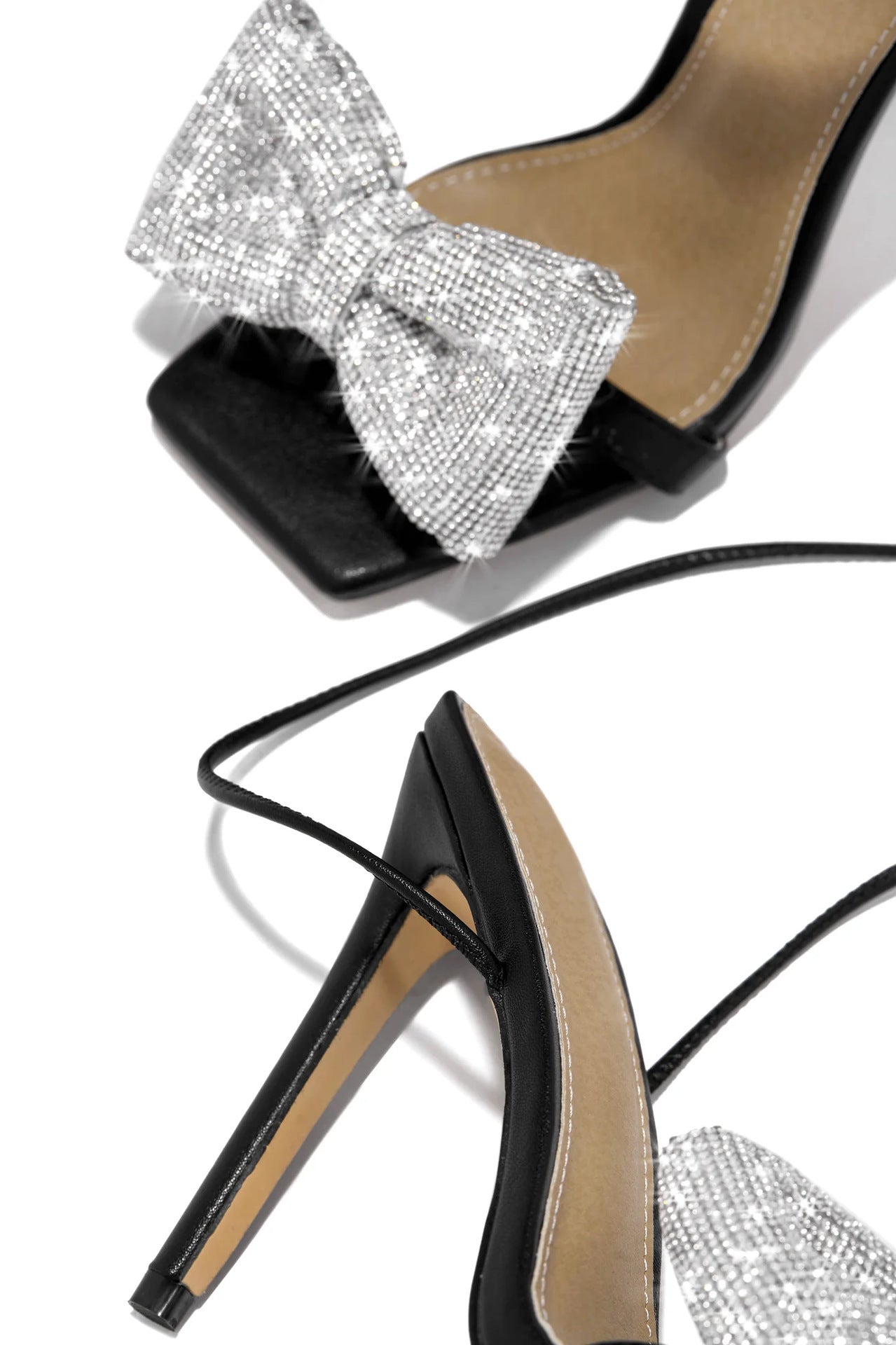 Rhinestone Bow heels