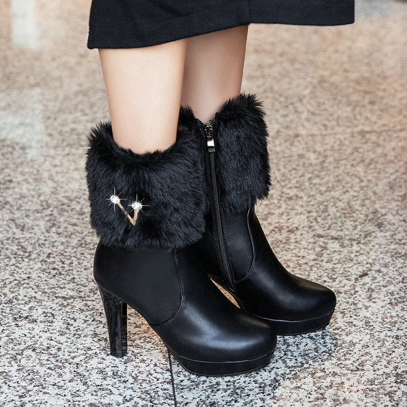 fur heels