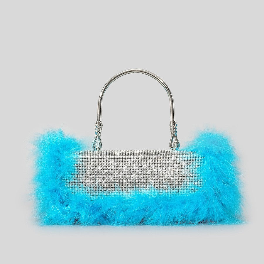 New Mink Fur With Diamond Bag