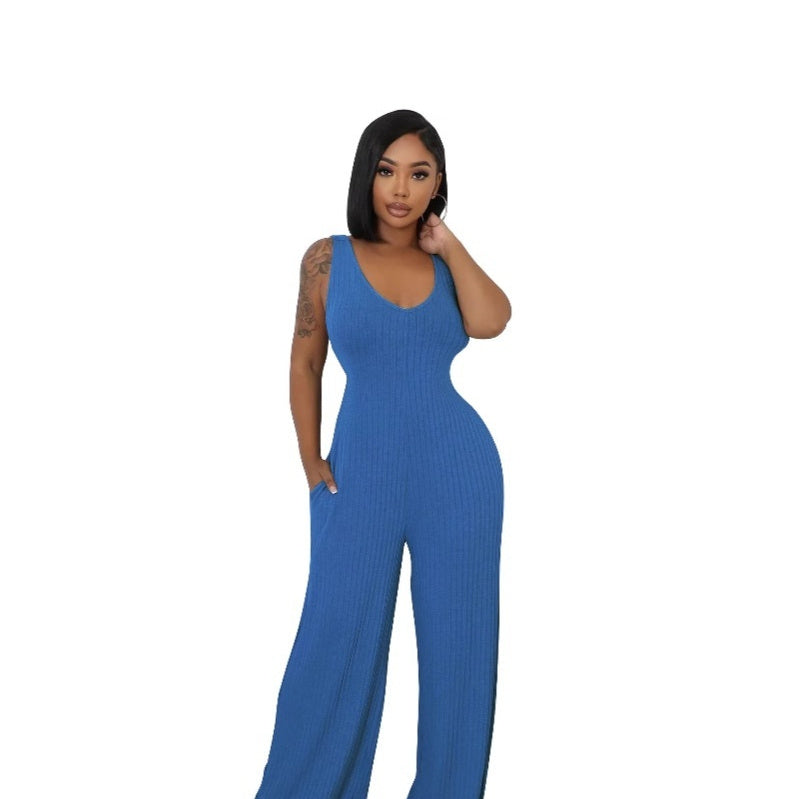 Snatched Ribbed Lounge Jumpsuit