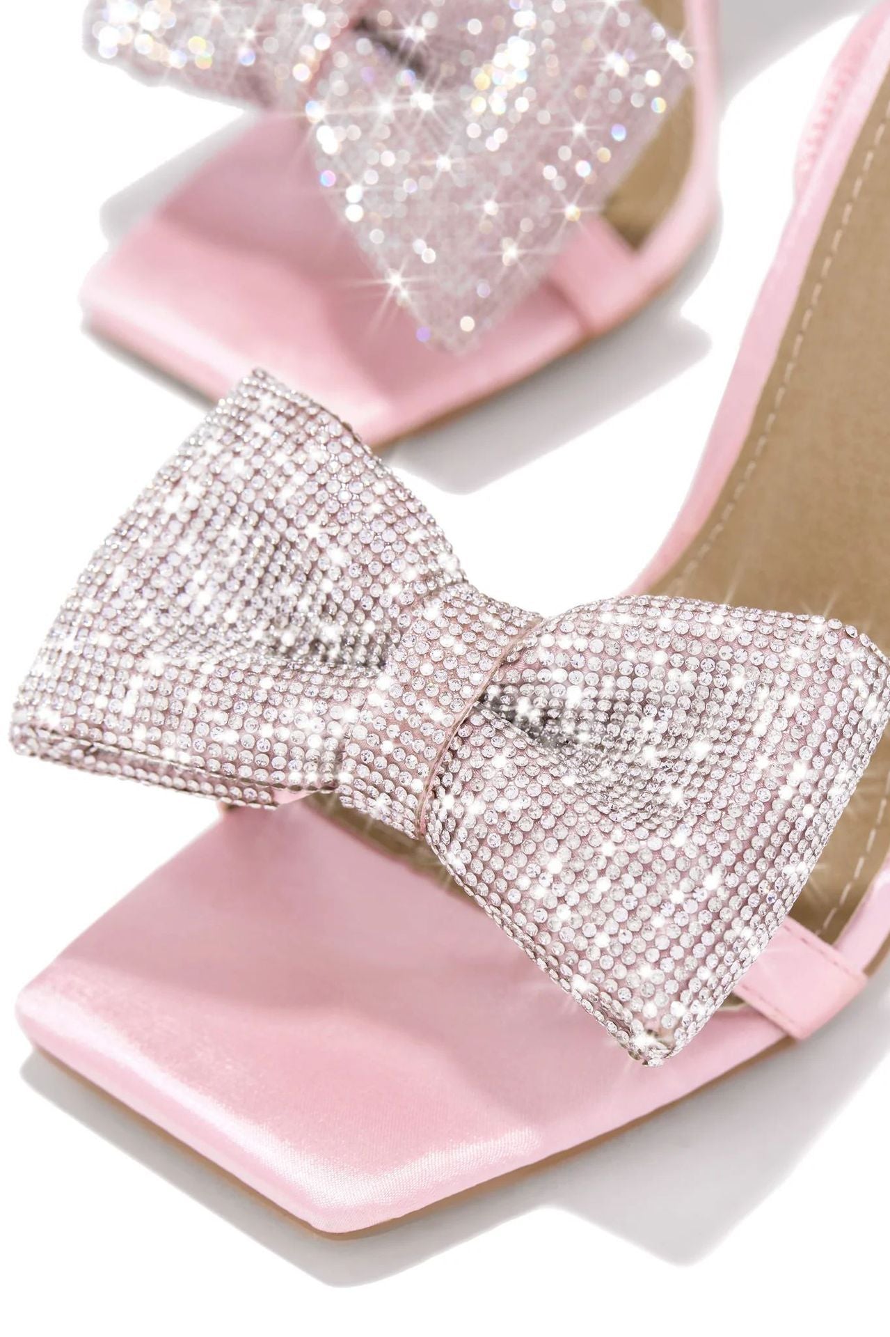 Rhinestone Bow heels