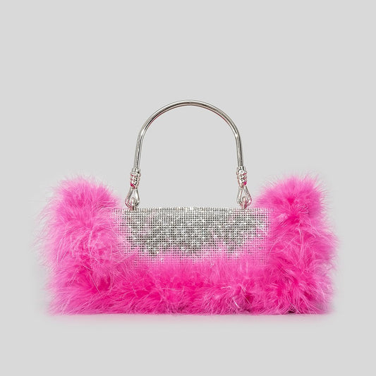 New Mink Fur With Diamond Bag