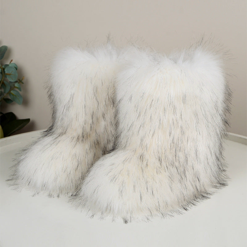 Flat Heel High-top Warm Mid-calf Snow Boots