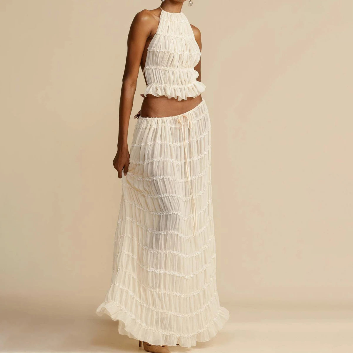 Seaside Muse Ruffle Two-Piece Set