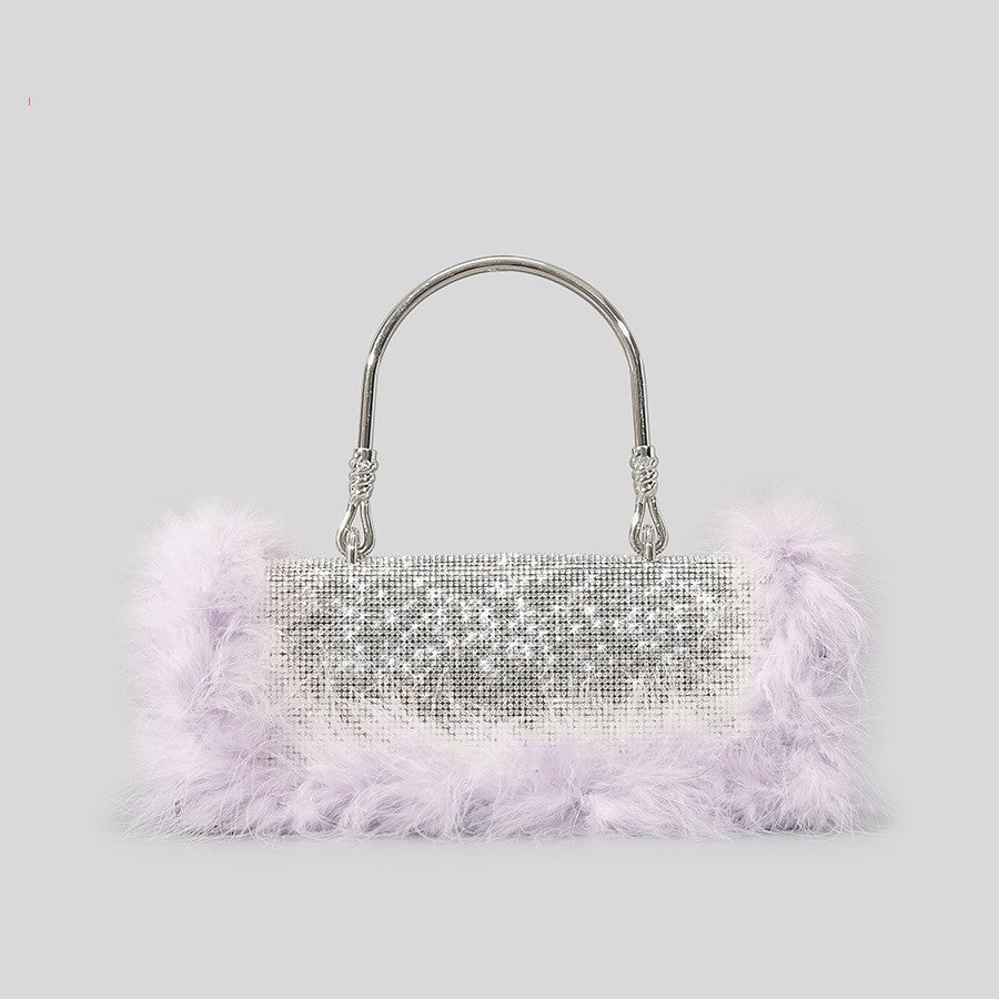 New Mink Fur With Diamond Bag