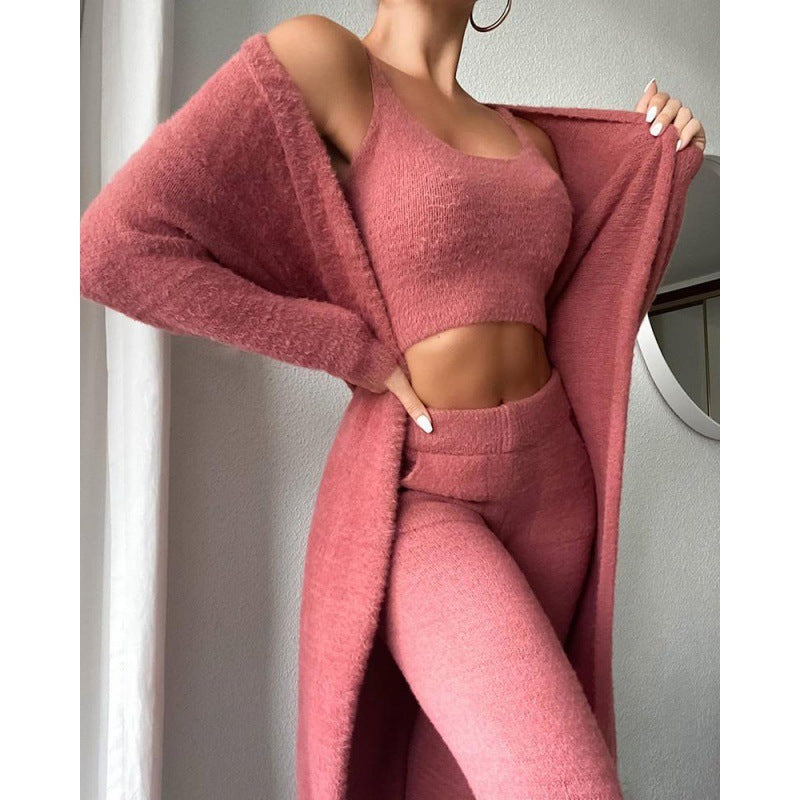 One three-piece fluffy piece set