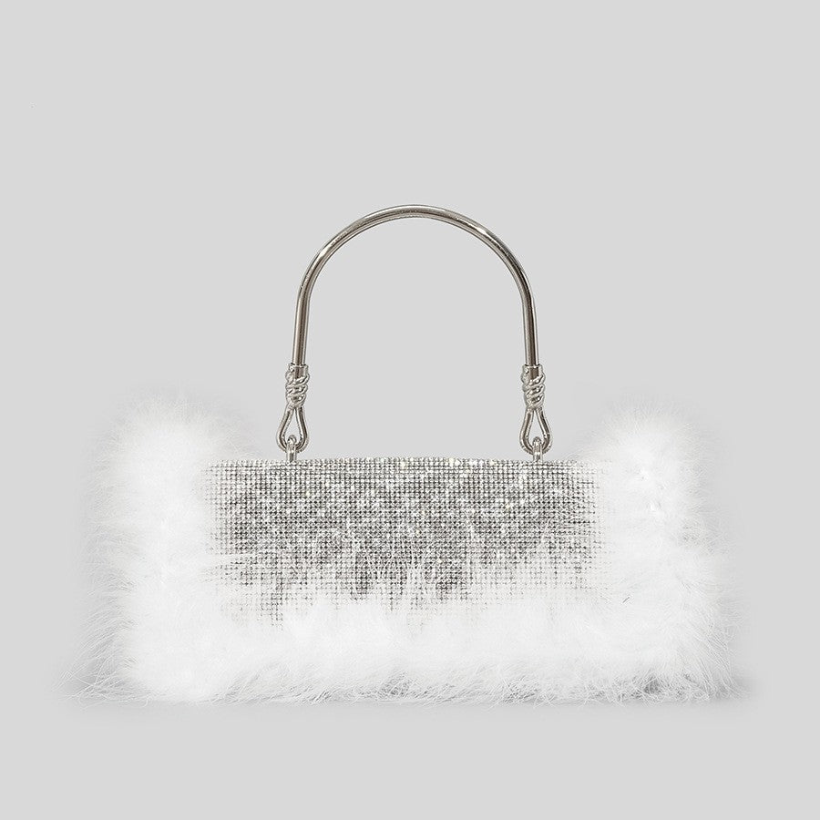 New Mink Fur With Diamond Bag