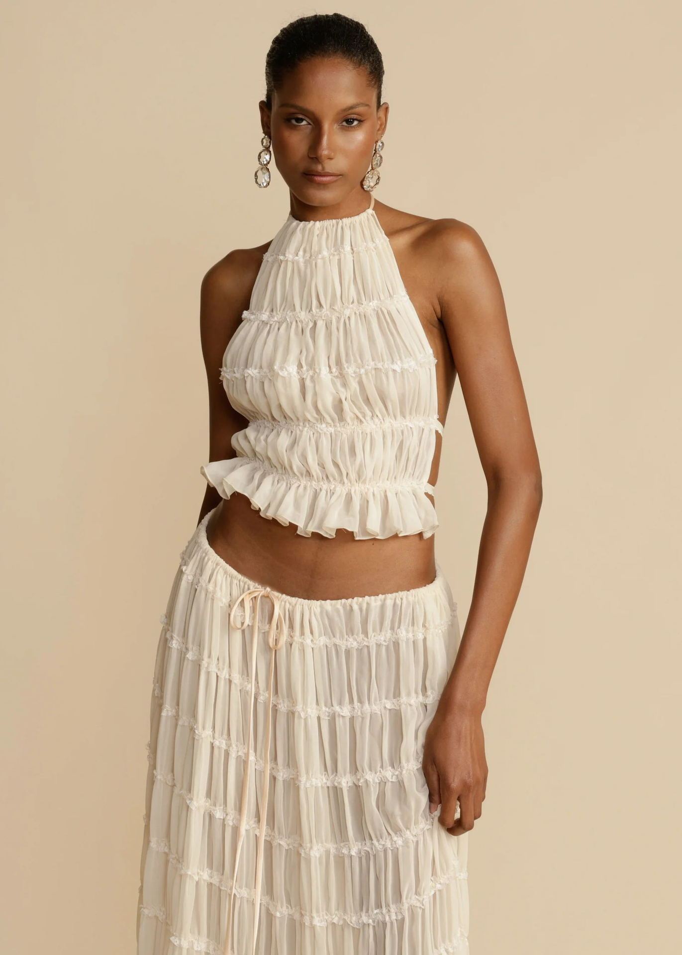 Seaside Muse Ruffle Two-Piece Set
