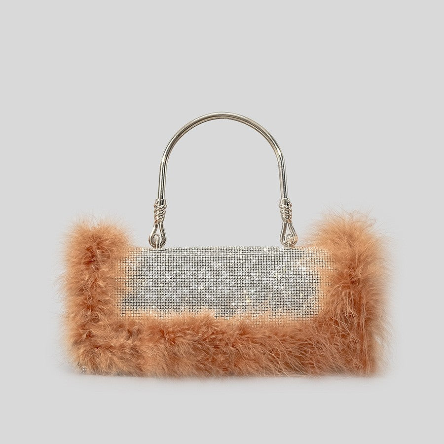 New Mink Fur With Diamond Bag